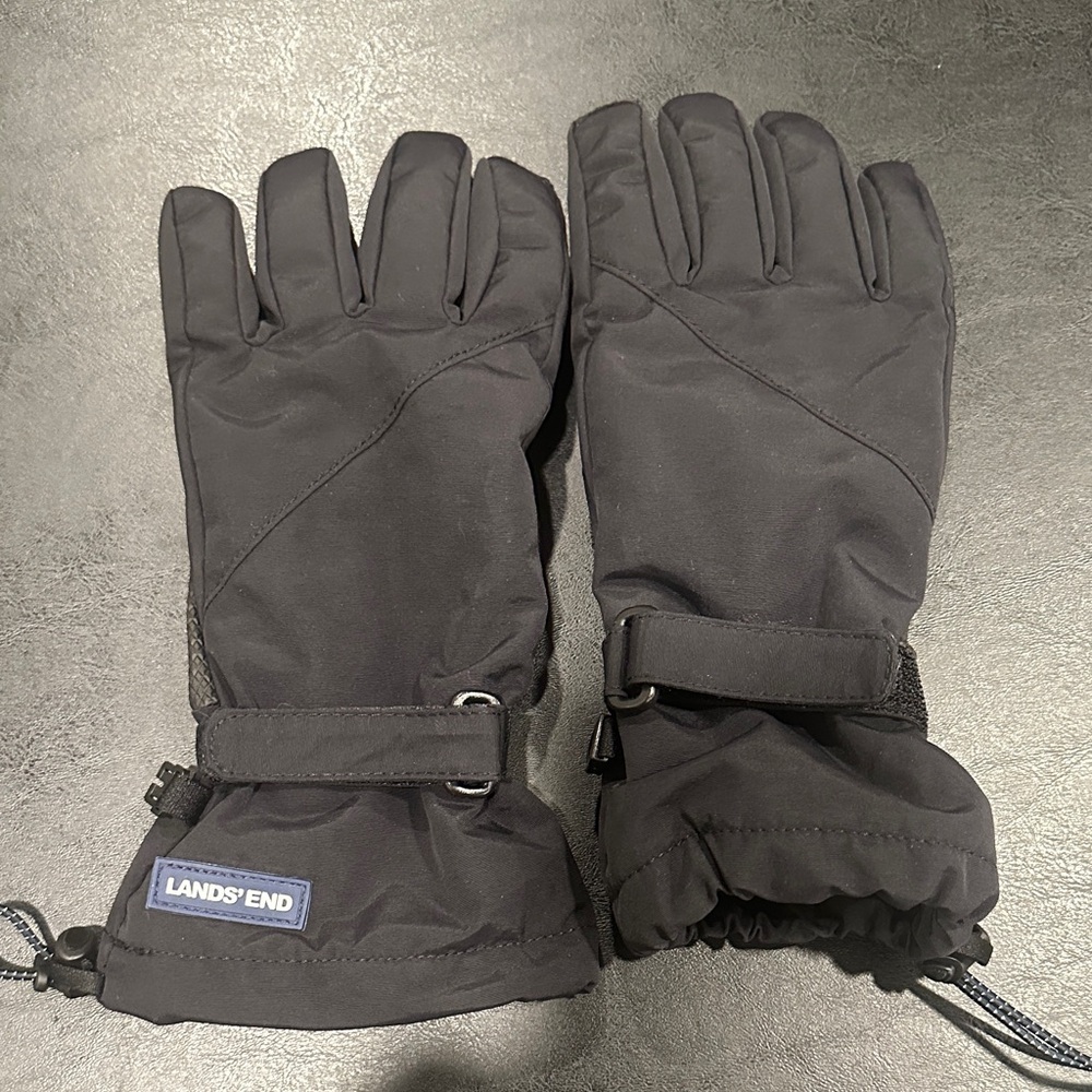 Lands' End Black Insulated Gloves